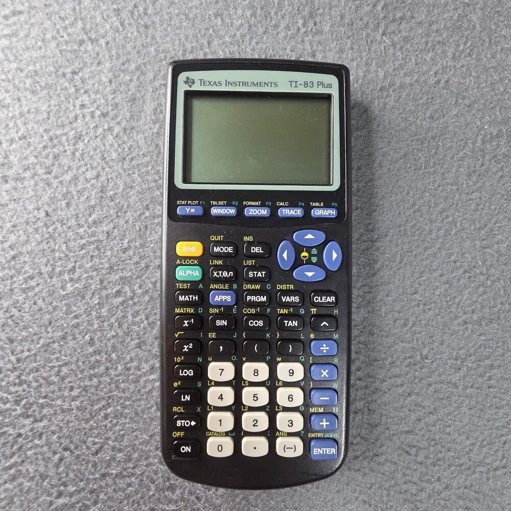Texas Instruments TI-83 Plus Graphing Calculator Black Tested Working